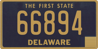 DE license plate 66894