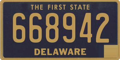 DE license plate 668942