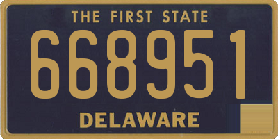 DE license plate 668951