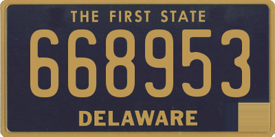 DE license plate 668953