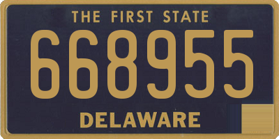DE license plate 668955