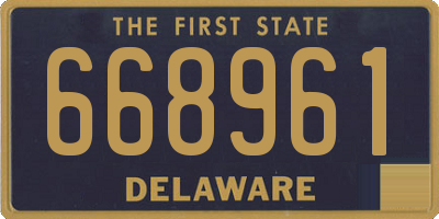 DE license plate 668961
