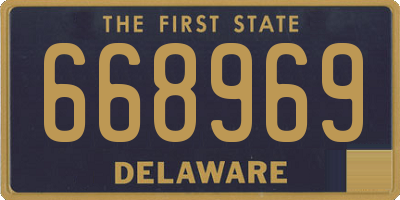 DE license plate 668969