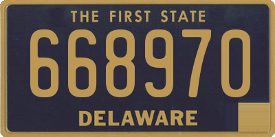DE license plate 668970