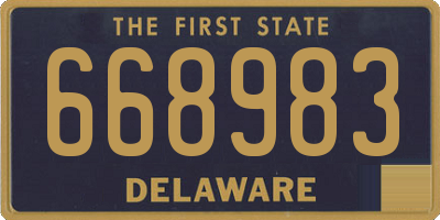 DE license plate 668983