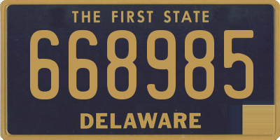 DE license plate 668985