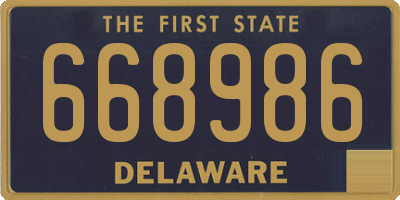 DE license plate 668986
