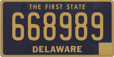 DE license plate 668989