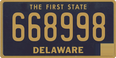 DE license plate 668998