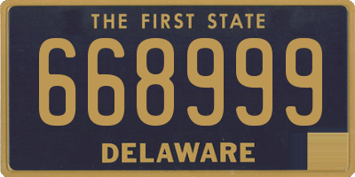 DE license plate 668999