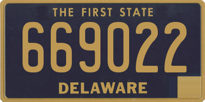 DE license plate 669022