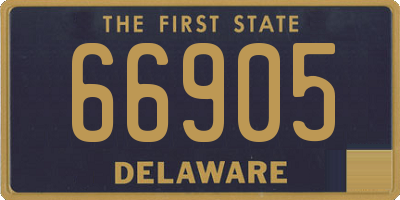 DE license plate 66905
