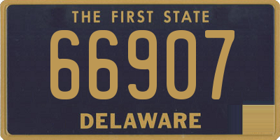 DE license plate 66907