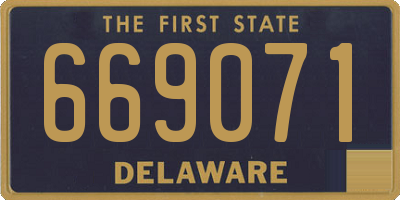 DE license plate 669071
