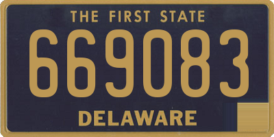 DE license plate 669083