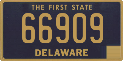 DE license plate 66909