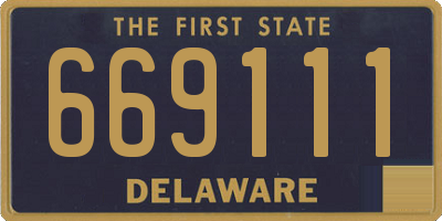 DE license plate 669111