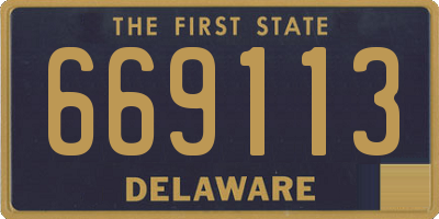 DE license plate 669113