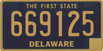 DE license plate 669125