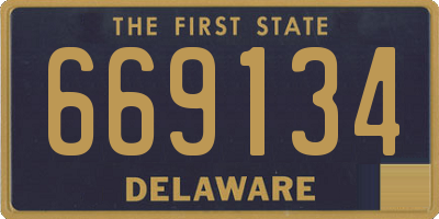 DE license plate 669134