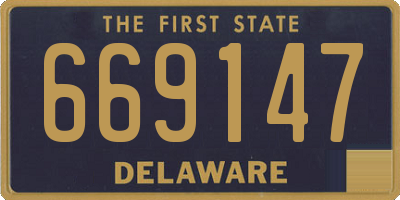 DE license plate 669147