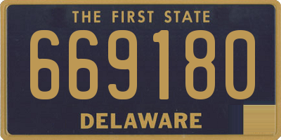 DE license plate 669180