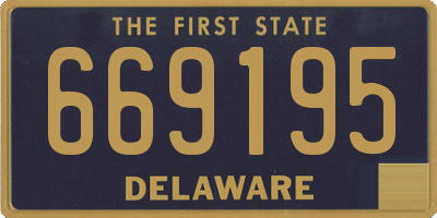 DE license plate 669195