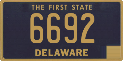 DE license plate 6692