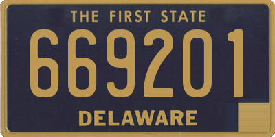 DE license plate 669201