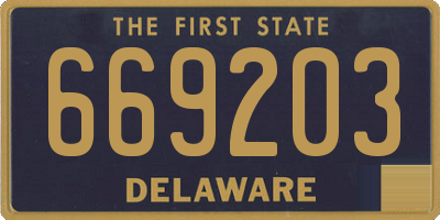 DE license plate 669203