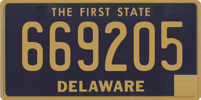 DE license plate 669205