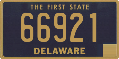 DE license plate 66921