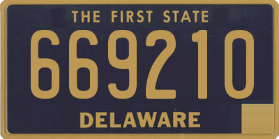 DE license plate 669210