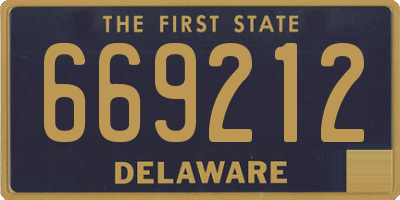 DE license plate 669212