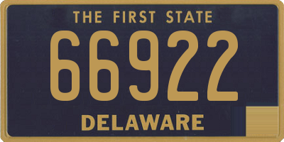 DE license plate 66922