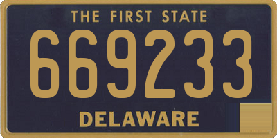 DE license plate 669233