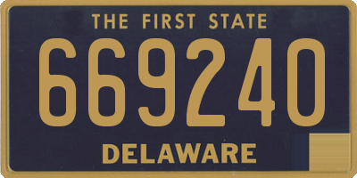 DE license plate 669240