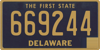 DE license plate 669244