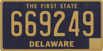 DE license plate 669249