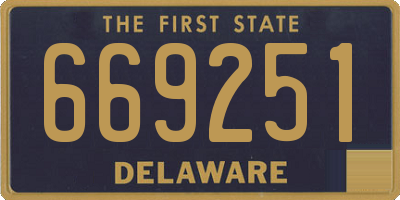DE license plate 669251