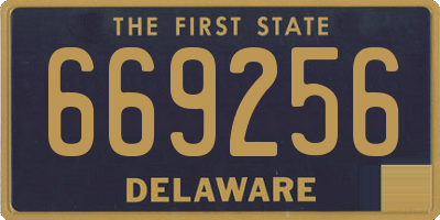 DE license plate 669256