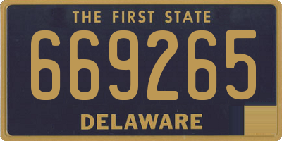 DE license plate 669265