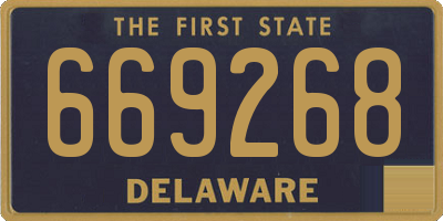 DE license plate 669268