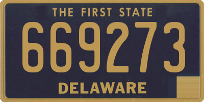 DE license plate 669273