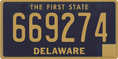 DE license plate 669274