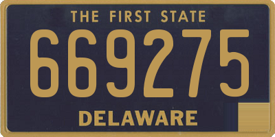 DE license plate 669275