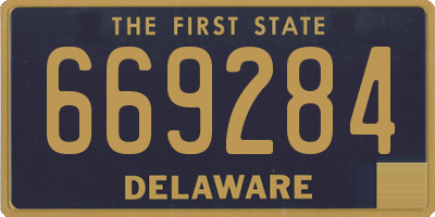 DE license plate 669284