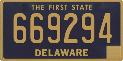 DE license plate 669294