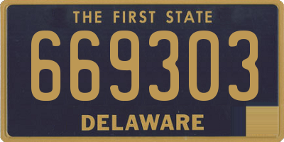 DE license plate 669303