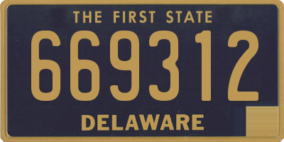 DE license plate 669312